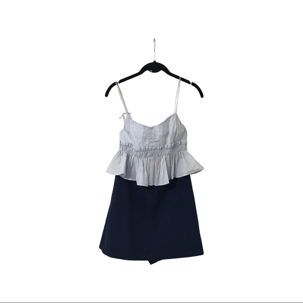 Zara Navy Ruffled Romper - Picture 3 of 4
